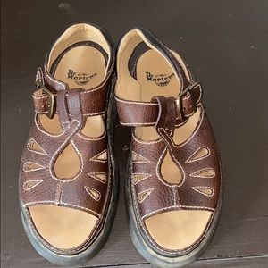 Brown doc marten sandals